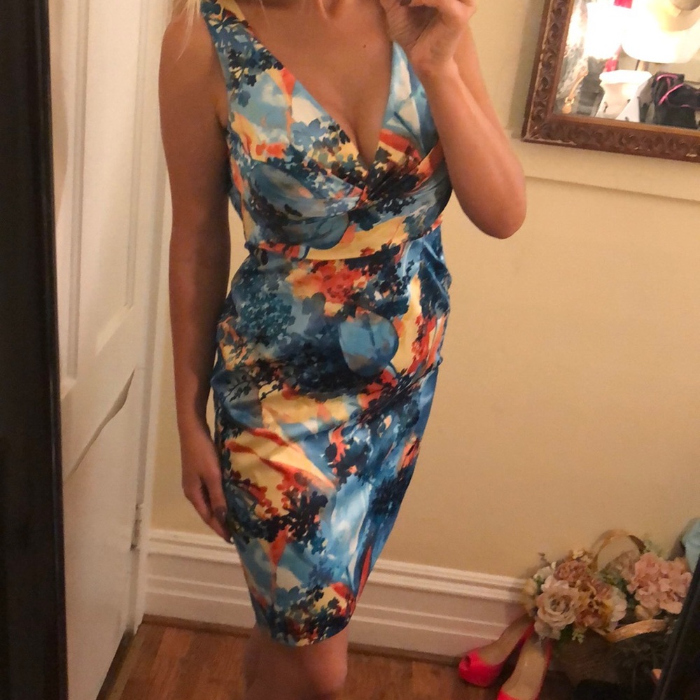 Donna Ricco blue dress 4 - Picture 3 of 7